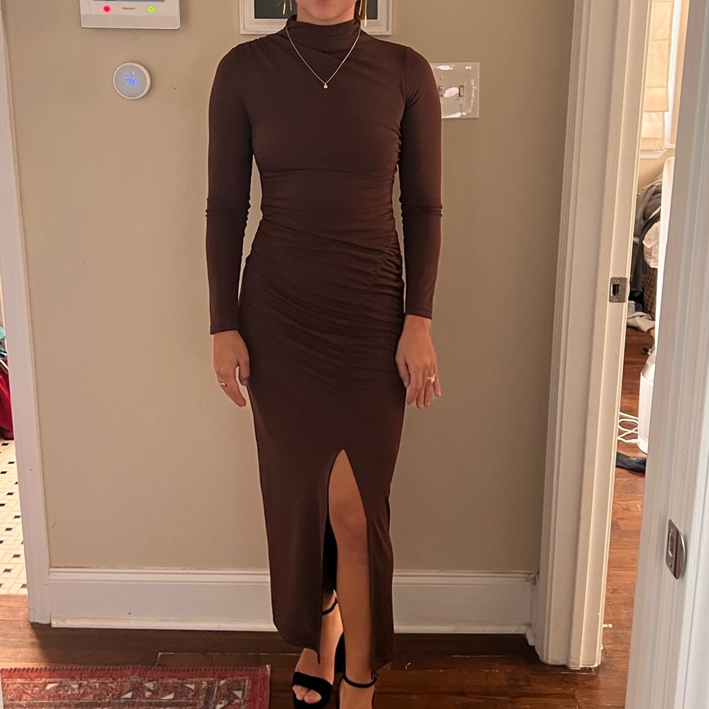 Brown Zara maxi dress size small